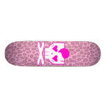 KAWAII DEATHROCK SCHÄDEL-ROSA-LEOPARD-PLATTFORM PERSONALISIERTE SKATEDECKS