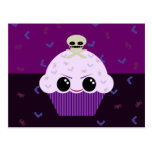 Kawaii gespenstische Kuchen-Schädel-Spinnen-Schläg Postkarte