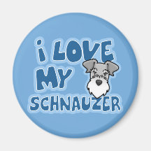 Kawaii I Liebe mein Schnauzer Kühlschrankmagnete