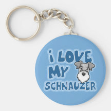 Kawaii I Liebe mein Schnauzer Schlüsselanhänger