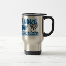 Kawaii I Liebe meine Schnauzer-Reise Kaffee Tasse