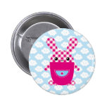 Kawaii kariertes Kaninchen Anstecknadelbuttons