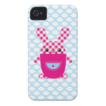Kawaii kariertes Kaninchen iPhone 4 Hülle
