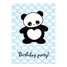 Kawaii Panda Individuelle Einladungskarten