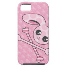 Kawaii rosa Häschen-Schädel iPhone 5 Hüllen