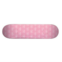 Kawaii rosa Häschen-Schädel Personalisiertes Skateboard