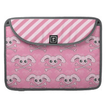 Kawaii rosa Häschen-Schädel Sleeve Für MacBooks