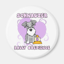 Kawaii Schnauzer-Kundgebungs-Gehorsam Magnete