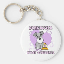 Kawaii Schnauzer-Kundgebungs-Gehorsam Schlüsselanhänger