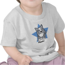 Kawaii Stern blauen Sheltie Babys Shirt