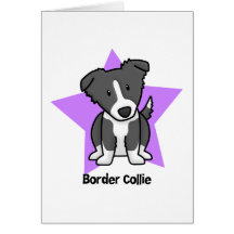 Kawaii Stern-Border-Collie Karte