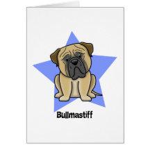 Kawaii Stern Bullmastiff Karte