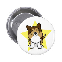 Kawaii Stern Sheltie Knopf Buttons