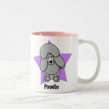 Kawaii Stern-Silber-Pudel Kaffeehaferl