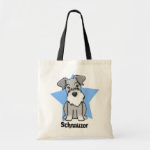 Kawaii SternSchnauzer Leinentaschen