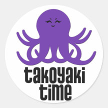 Kawaii Takoyaki Zeit Runde Sticker