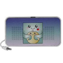 Kawaii Vater und Kinderniedliche Umarmung Tragbare Lautsprecher