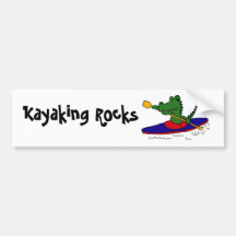 Kayaking CER lustiger Alligator Auto Aufkleber