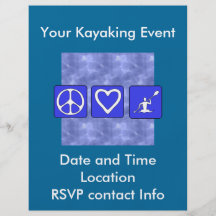Kayaking FriedensLiebe Flyerdesign