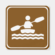 Kayaking Landstraßen-Zeichen Magnete