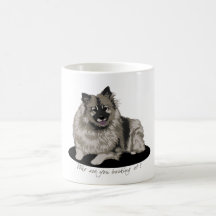 Keeshond-Illustration Teetasse