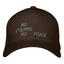 Kein Fischen gestickter Hut Bestickte Baseballkappe