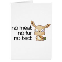 Kein Fleisch kein Pelz kein Test Grußkarten