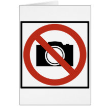 Kein Fotografie-Landstraßen-Zeichen Grußkarte