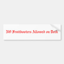 KEIN Fruitbooters erlaubt auf Plattform Autosticker