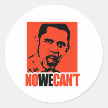 KEIN KÖNNEN WIR NICHT/ANTI-OBAMA RUNDE AUFKLEBER