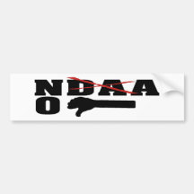 Kein NDAA (mit Rot X) Auto Sticker