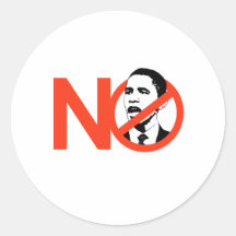 KEIN OBAMA/ANTI-OBAMA STICKER