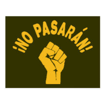 Kein Pasaran - sie überschreiten nicht Postkarte