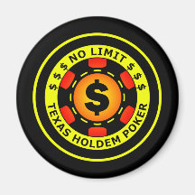 KEIN POKER GRENZE-TEXAS HOLDEM KÜHLSCHRANKMAGNET
