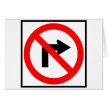 Kein rechtsdrehendes Landstraßen-Zeichen Karte