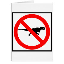 Kein T-Rexes Landstraßen-Zeichen-Dinosaurier Karten