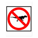 Kein T-Rexes Landstraßen-Zeichen-Dinosaurier Postkarte