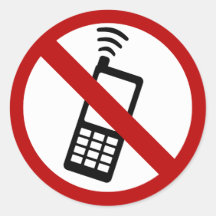 KEIN TELEFON-ZONE Zeichen - Aufkleber