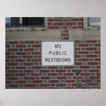 Keine allgemeinen Restrooms Posterdrucke