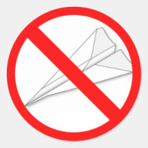 Keine Papierflugzeuge Aufkleber