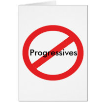 Keine Progressisten Grußkarte
