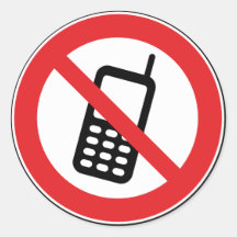 Keine Telefon-Mobiltelefone erlaubten Aufkleber