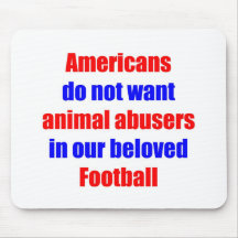 Keine Tierverführer im Fußball Mousepad