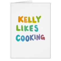 Kelly mag Wortkunst des Spaßes kochen bunte einzig Grußkarten