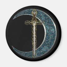Keltische Klinge und Mond Magnete