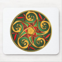 Keltische Pentagramm-Spirale Mauspad