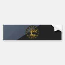Keltischer Baum des Lebens [Yggdrasil] [alt] Autoaufkleber