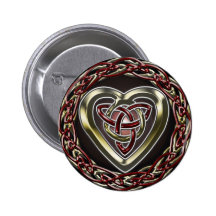 Keltischer Herz-Knopf Button