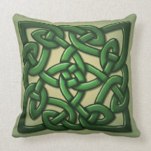 Keltischer Knoten im Grün Zierkissen