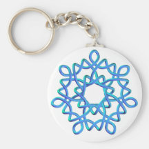 Keltisches Blau des Knoten-4 Schlüsselbänder